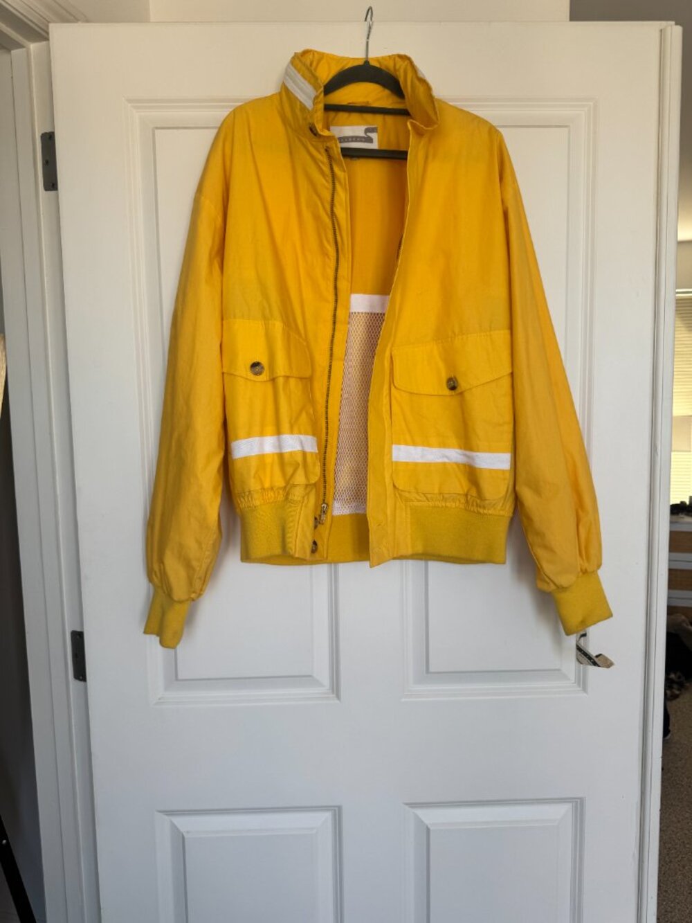 Vintage Bullock's Windbreaker Nautical Jacket - Yellow - NWT! - size large